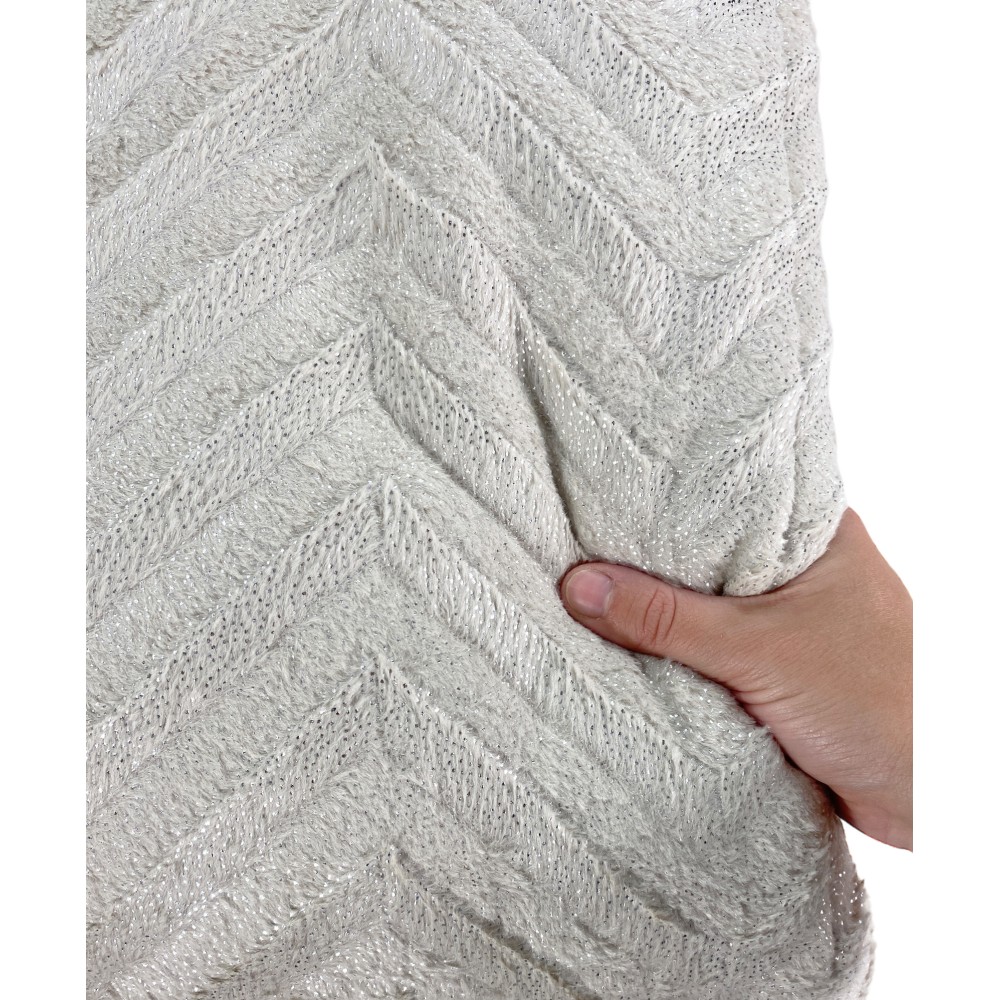 Weicher Kunstpelz QUILT Beige SPIKE 2 Doppelbetten