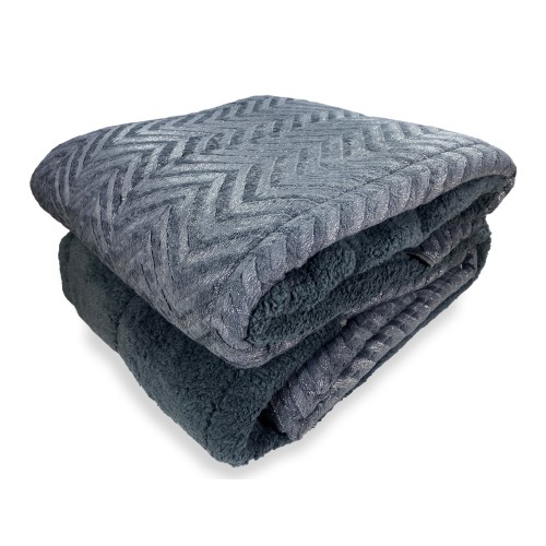 Weiches Kunstfell QUILT Anthrazitgrau 2 Quadrat Doppel