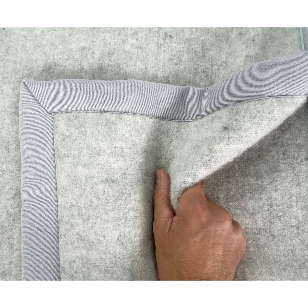 LAMMWOLLE WOLLDECKE GRAU MELANGE Doppelbett 2 Betten