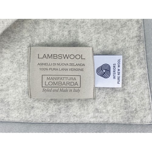 LAMBSWOOL WOOL BLANKET GREY MELANGE Double 2 Beds