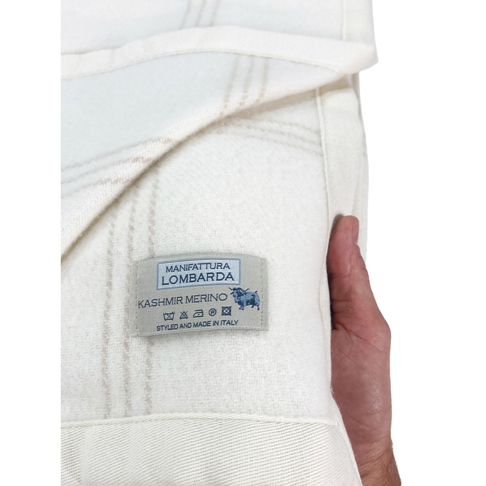 Adelaide Sommerdecke aus Merino- und Kaschmirwolle – leicht, atmungsaktiv, Anti-Pilling – Made in Italy, Zwischensaison