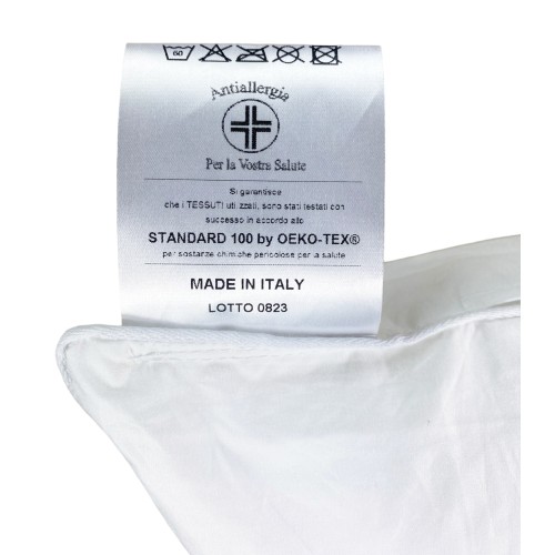 OREILLER HYPOALLERGÉNIQUE OREILLER EFFET PLUME BONNE NUIT en Microsphères Made in Italy