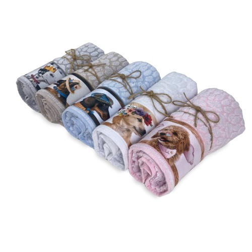 HUNDEHANDTUCH-SET Spirituosen aus reiner Baumwolle Made in Italy