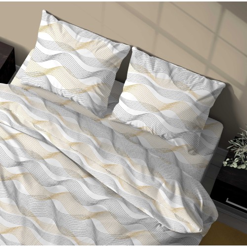 SET Wintertuch Fleece in CURVE Gold Anti-Pilling-FLANELL aus reiner Baumwolle