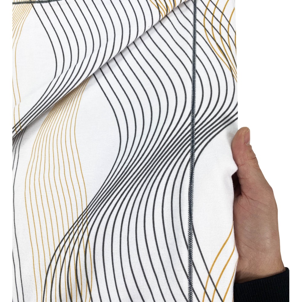 DRAP D’HIVER CURVE Sweat-shirt en flanelle anti-boulochage CURVE Gold en pur coton