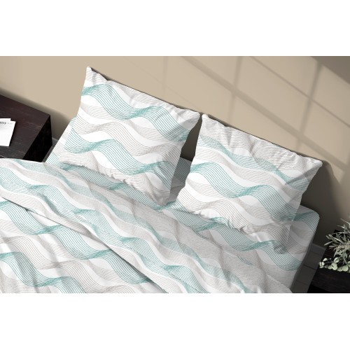 SET Winterlaken Fleece in CURVE grüner Anti-Pilling-FLANELL aus reiner Baumwolle