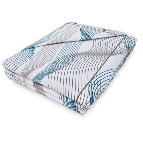 Drap d’hiver COMPLET Polaire en flanelle anti-boulochage CURVE vert en pur coton