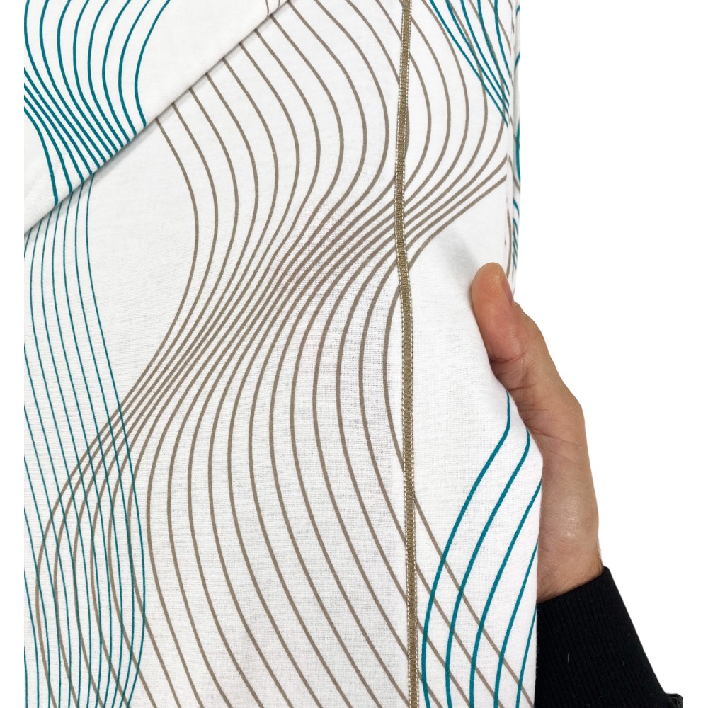 Drap d’hiver COMPLET Polaire en flanelle anti-boulochage CURVE vert en pur coton