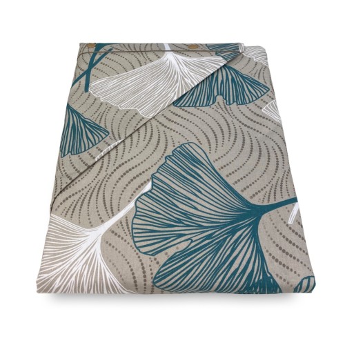 Completo Lenzuola Invernale Flanella Petali Verde - Cotone Felpato Anti-Pilling - Made in Italy