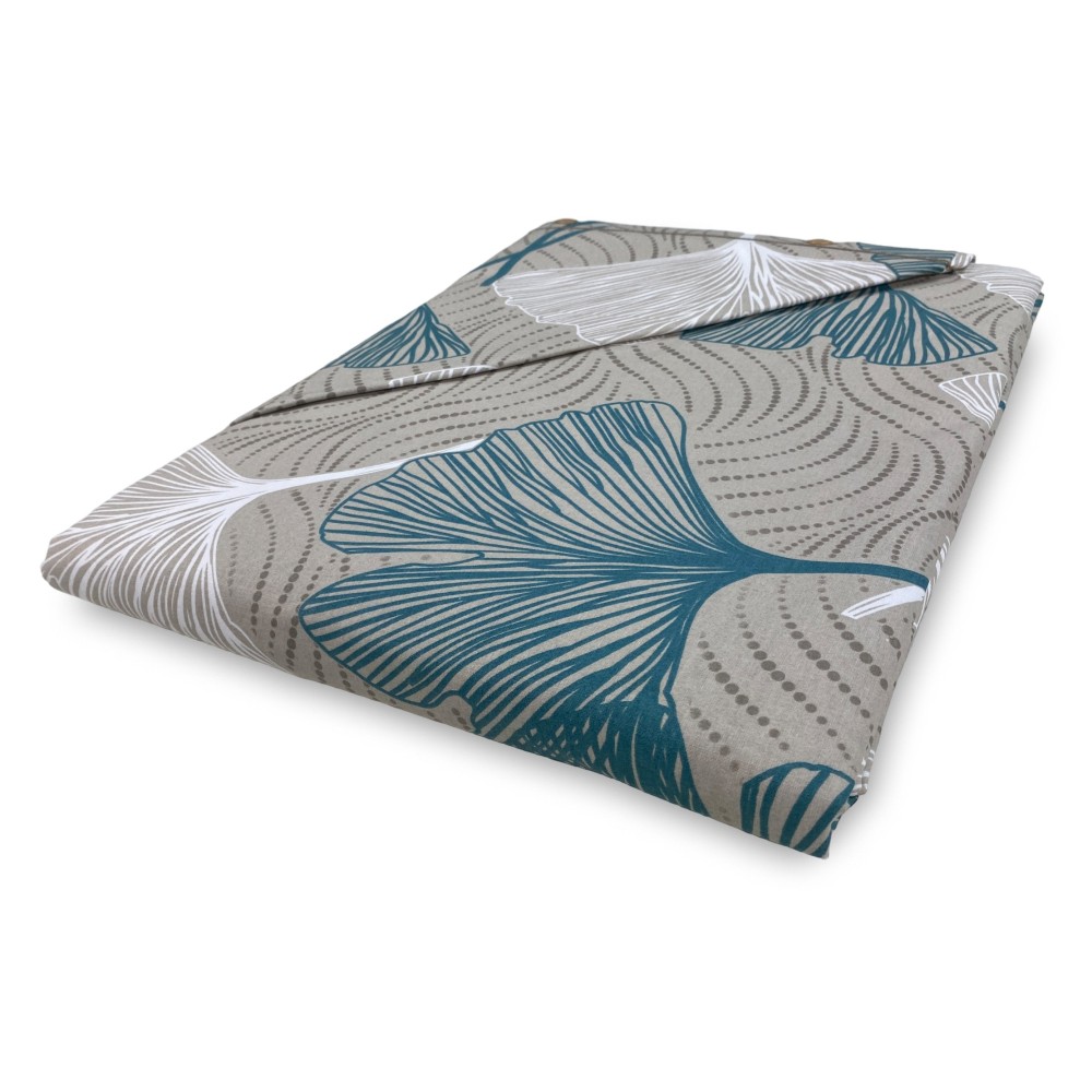 Drap d’hiver COMPLET polaire en flanelle anti-boulochage Pétales verts en pur coton