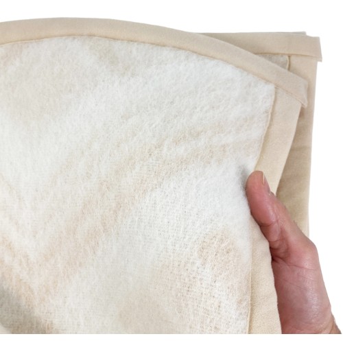 QUADRATISCHE DECKE Kinder aus echter reiner WOLLE für Kinderbett weich und warm Naturfarbe