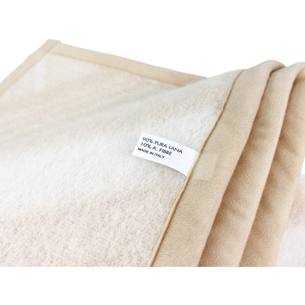 MANTA CUADRADA Niños en pura LANA real para cuna suave y cálido Color natural