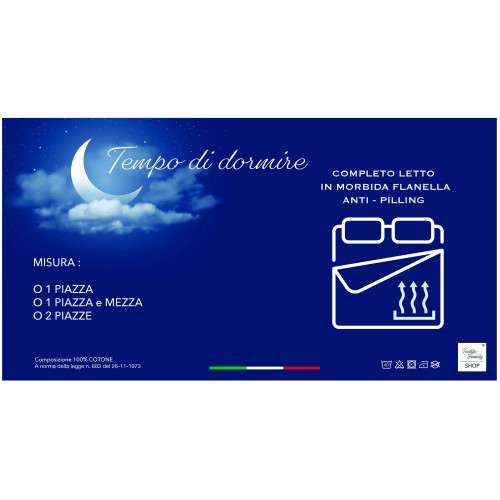 Drap d’hiver TIROLO Abstract Fleece en flanelle anti-boulochage TIROLO en pur coton