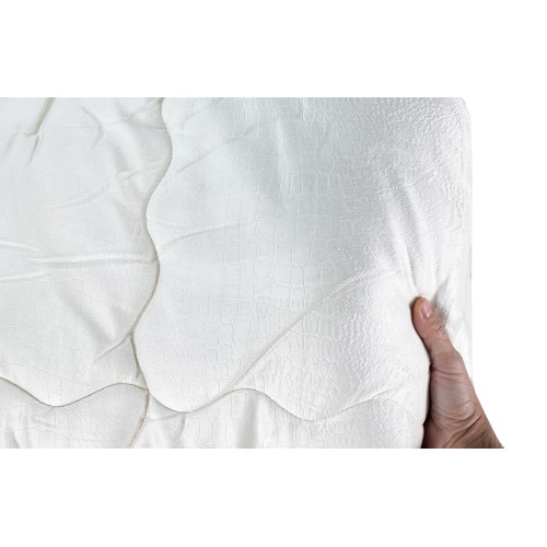 COUETTE Couette en velours doux effet plume IVOIRE 2 lits doubles ELISIR Jacquard