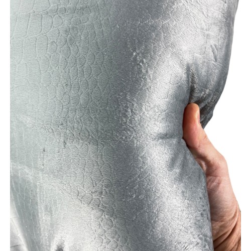 QUILT Duvet in soft GREY velvet feather effect 2 squares double ELISIR jacquard