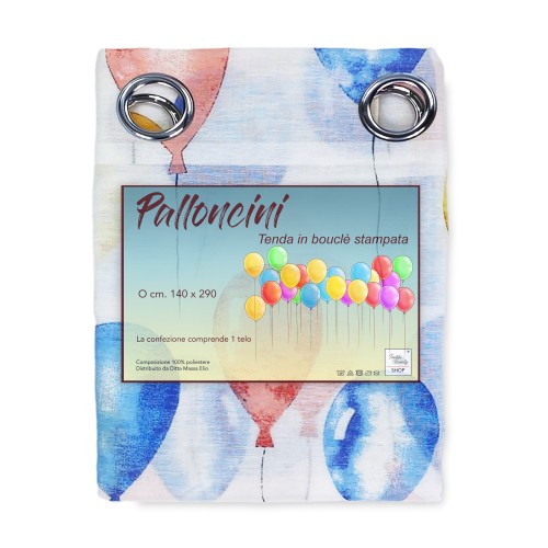 TENDA Modern Bedroom BALLOONS cm. 140X290 Packaged