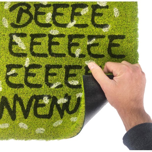 RUG Natural Coconut Doormat with SHEEP WELCOME