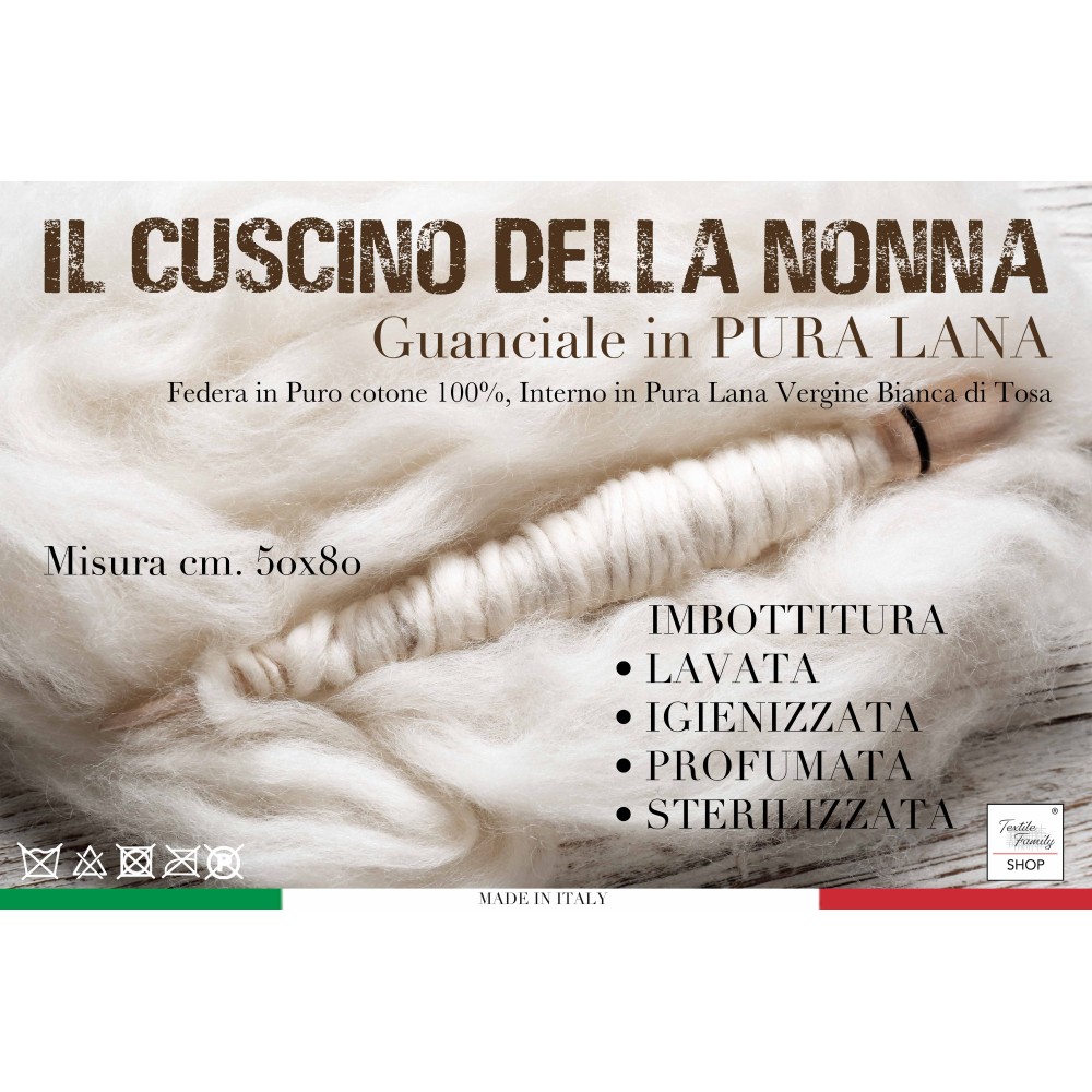 OMAS KISSEN Aus reiner Schurwolle Made in Italy