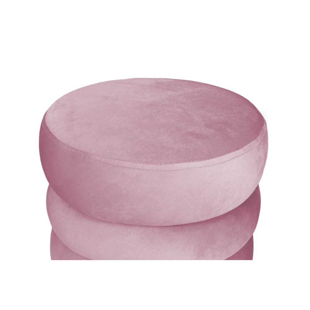 VELVET gesteppter Fußhocker aus massivem Samt POUF
