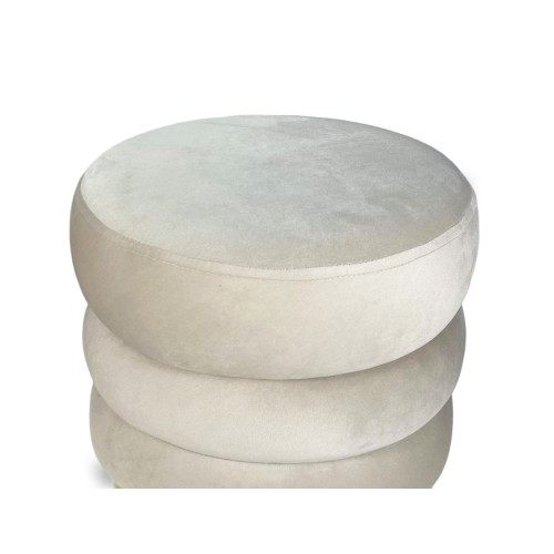 VELVET gesteppter Fußhocker aus massivem Samt POUF