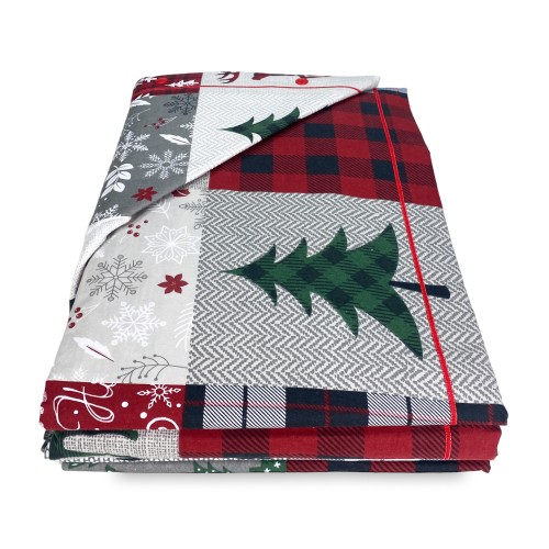 Drap d’hiver TIROLO Abstract Fleece en flanelle anti-boulochage TIROLO en pur coton