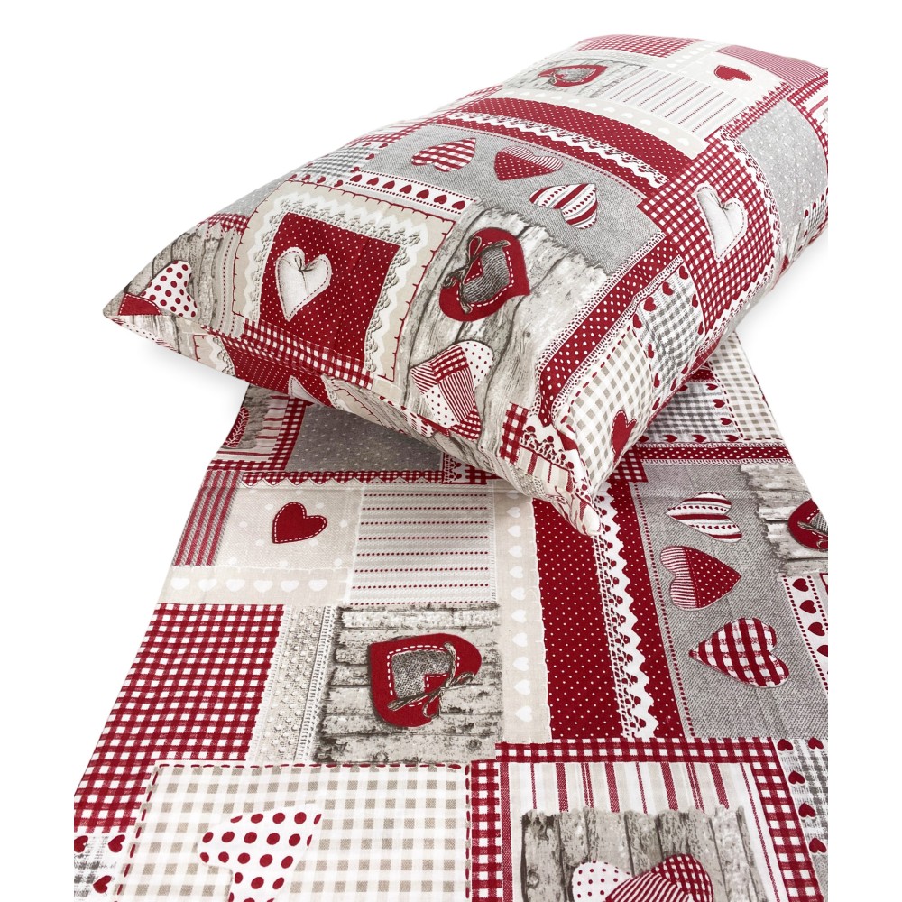 Tiroler Bettbezug HEARTS DIS. APRICA Bordeaux BERG