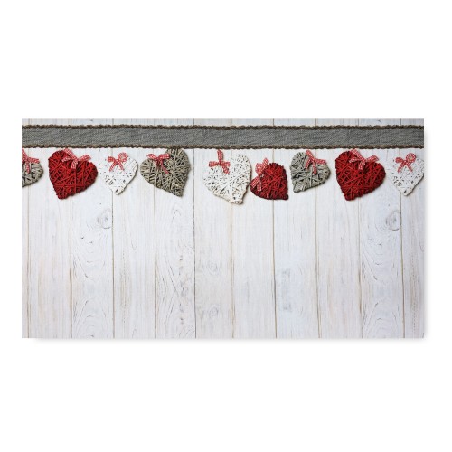 ALFOMBRA Kitchen Runner Corredera antideslizante HEARTS SHABBY made in Italy