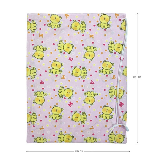 PIERINO KINDERGARTEN BAG Größe LARGE MAXI cm. 45x60 Teddybär Zeichnung