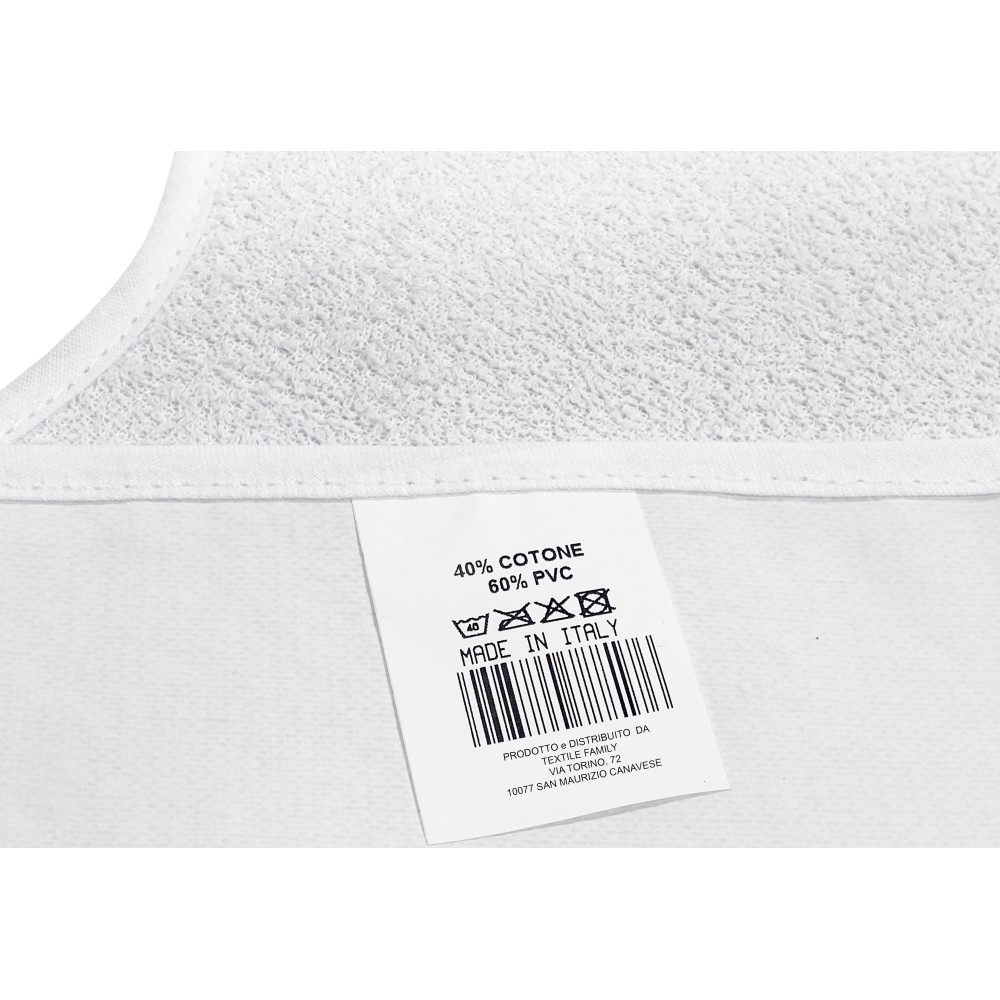 SET Babero Blanco para ADULTO Mordaza impermeable REMO © con cordones antimanchas