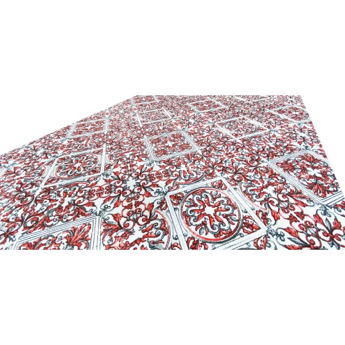 TAPIS DE CUISINE RUNNER Passaia Antidérapant RED MAJOLICA fabriqué en Italie