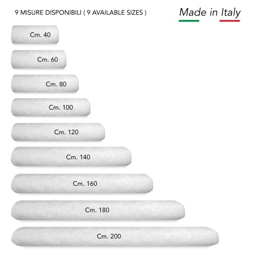 GUANCIALE coussin PARIS cylindrique à la française traverse TUBULAIRE longue en 4 MESURES