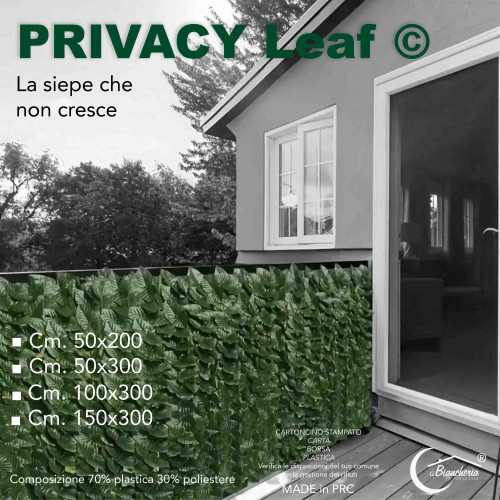 HEDGE Privacy LEAF Exploit artificiel avec des feuilles pour murs et balcons Brise-vue ornemental