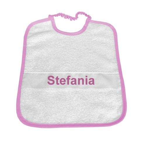 FRED ASILO BIB edged in SOLID COLOR Embroidered and Personalized with Name