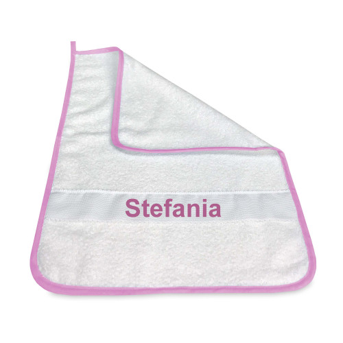 FRED ASILO HANDTUCH eingefasst in EINFARBIG Bestickt und personalisiert mit Namen