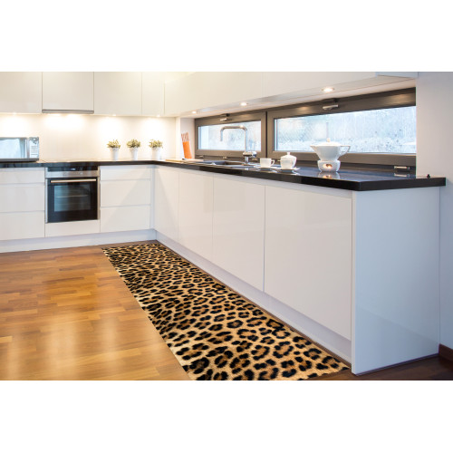 TAPIS Chemin de Cuisine Antidérapant Léopard Spotted Runner Made in Italy