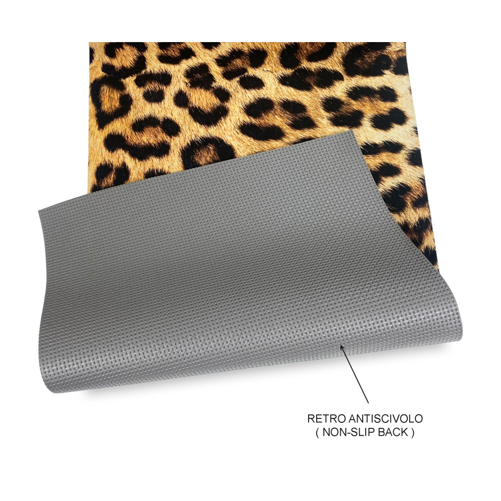 ALFOMBRA Corredor de cocina Antideslizante Corredor moteado de leopardo Hecho en Italia