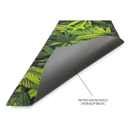 Tapis vert feuilles de marijuana