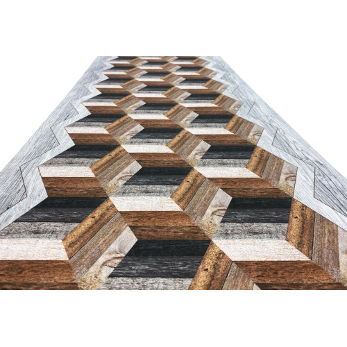 TAPIS Kitchen Runner Passatoia Géométrique Anti-Slip Made in Italy