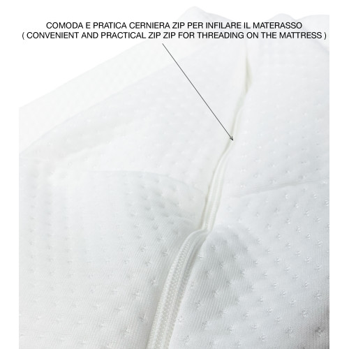 Fodera Materaso JERSEY Elasticizzato ANTIACARO Con CERNIERA ZIP