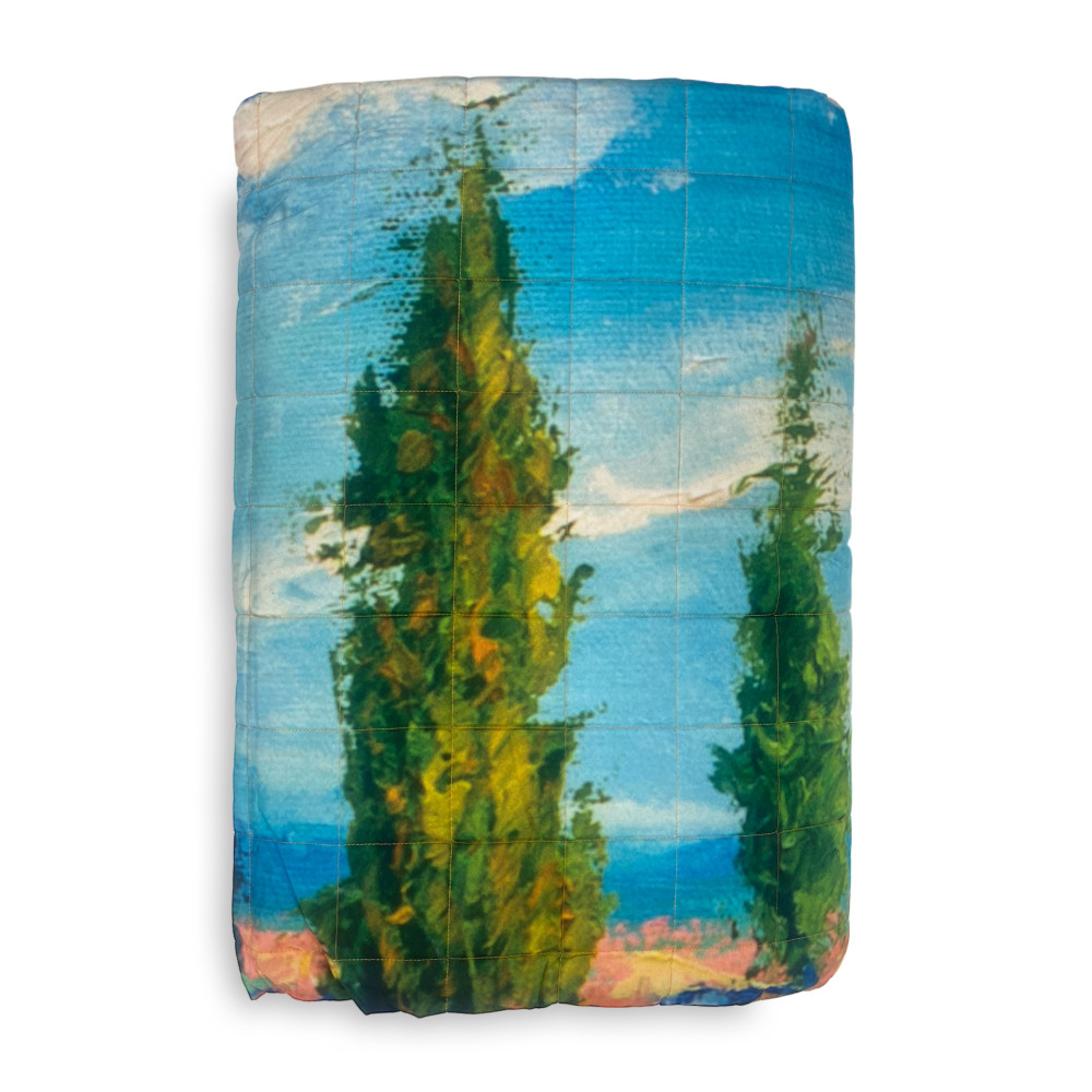 Couvre-lit matelassé peintures Monet coquelicots Double