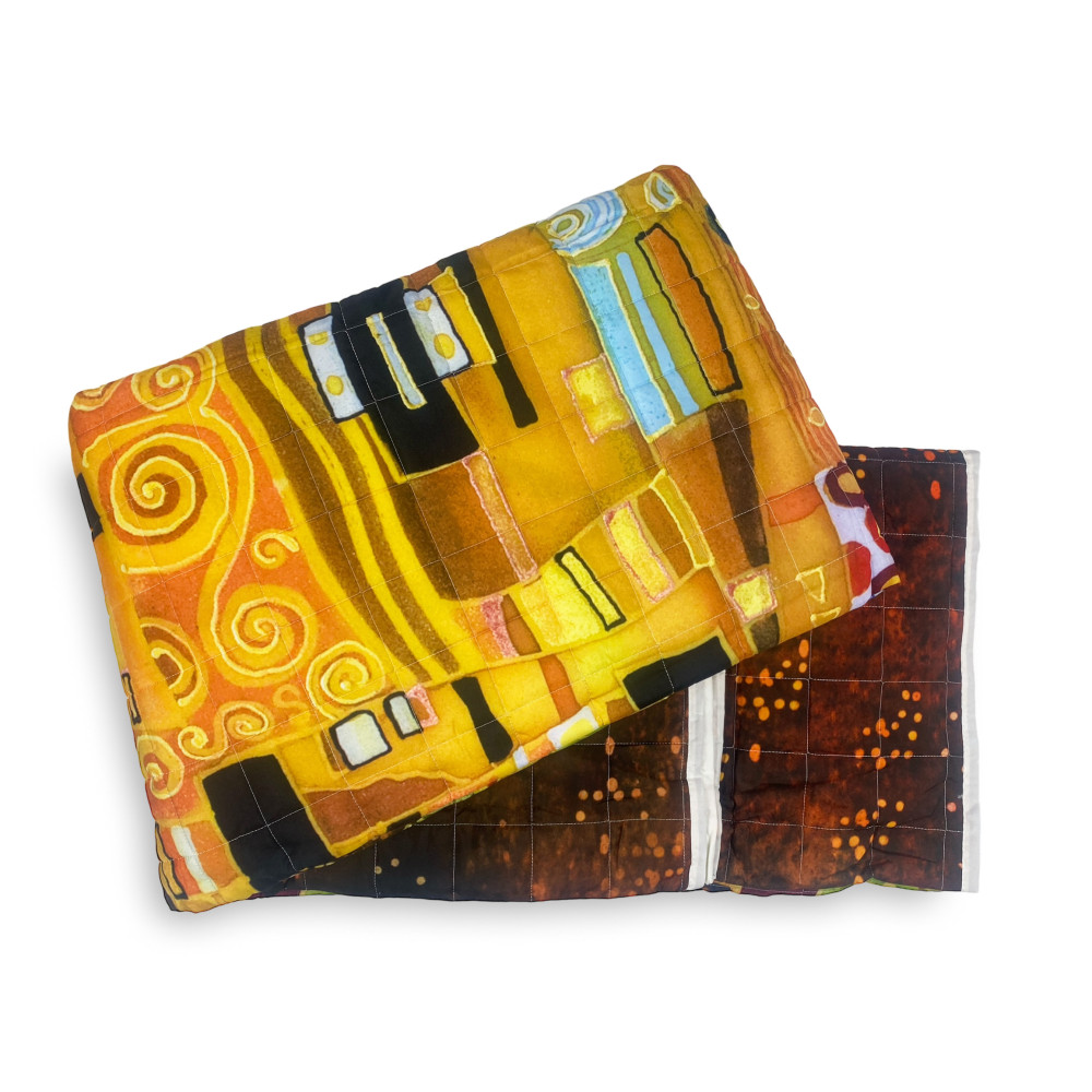 Colcha acolchada cuadros Klimt el doble beso