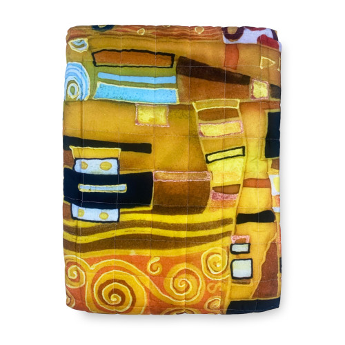 Colcha acolchada cuadros Klimt el doble beso