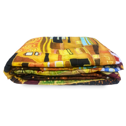 Couvre-lit matelassé Tableaux Klimt le Double Baiser