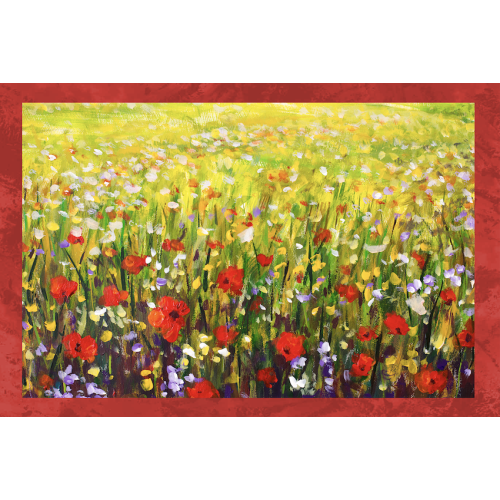 LOT DE 6 torchons PEINTS EN PUR COTON IMPRIMÉ EN HAUTE DÉFINITION MAXI