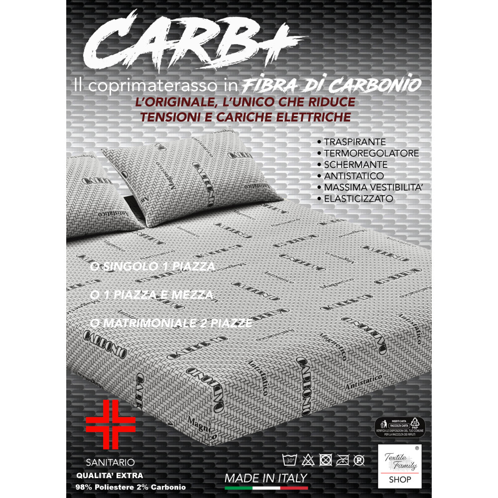 CARB PLUS Matratzenbezug aus CARBONFASER Antistatisch