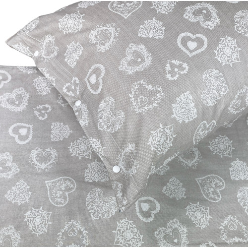 FUNDA NÓRDICA Tirolesa dis. MIROS Corazón Blanco Montaña CON ANILLO DE BODA Muebles MRSBCO