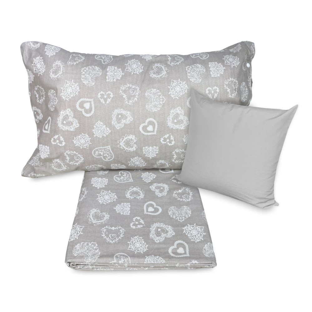 Housse de couette tyrolienne dis. MIROS WHITE Mountain Heart AVEC TAIE D’OREILLER MRSBCO Meubles