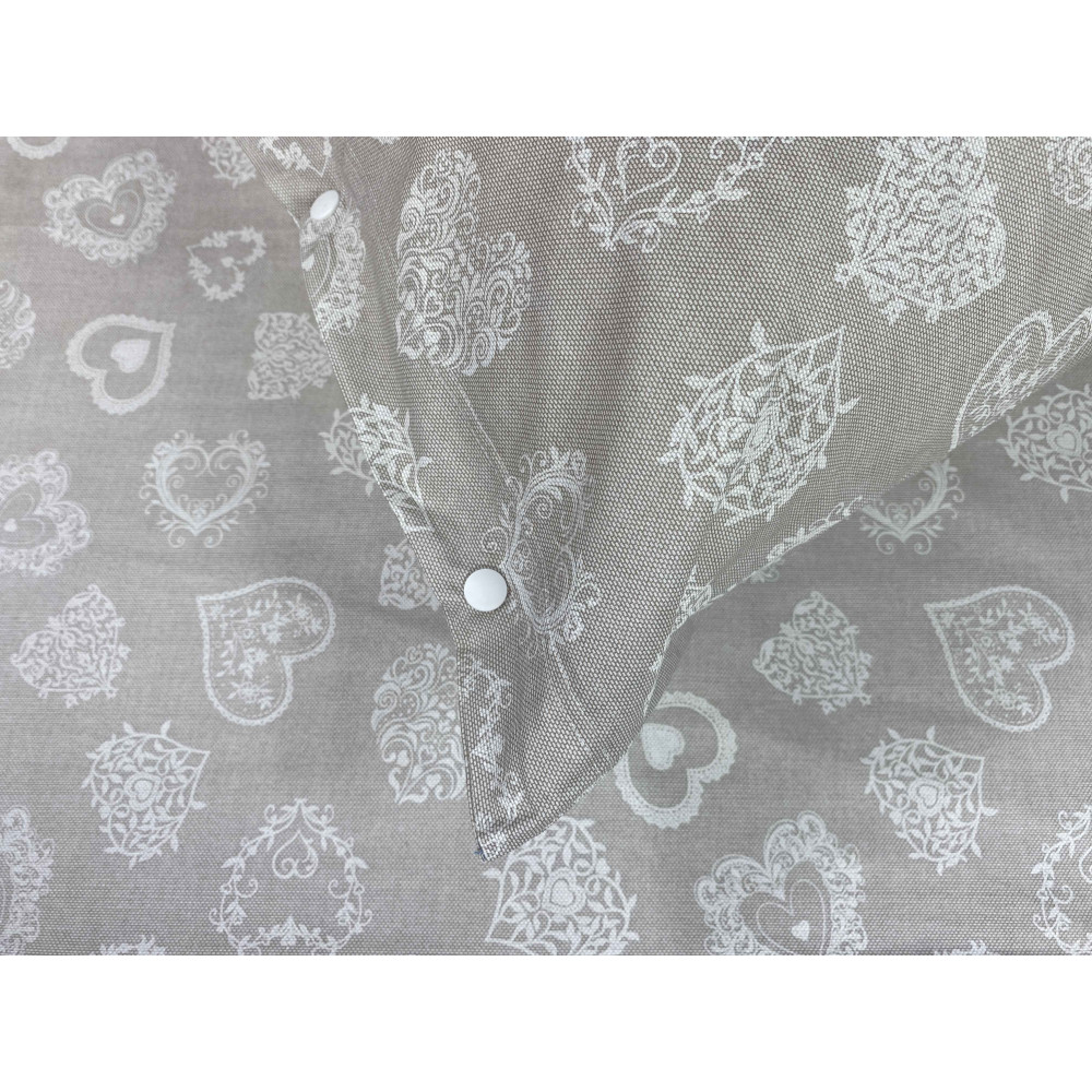 WHITE MIROS HEART sheets set in pure cotton TYROLEAN style