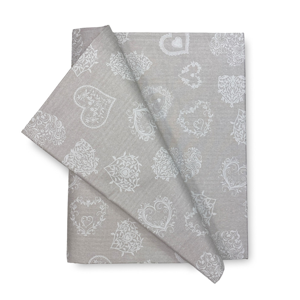 COPRITUTTO Copritutto Gran Foulard TAGESDECKE Sofabezug STOFF HEART Weiß