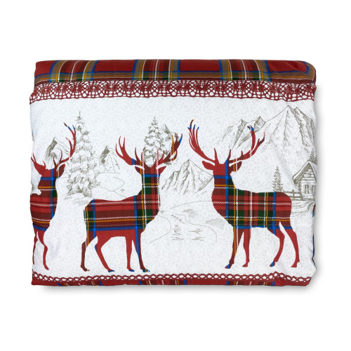 COPRILETTO Trapuntato FIOCCO © LANZO tirolese ROSSO Made in Italy